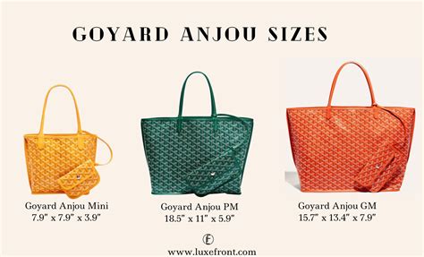 goyard anjou announcement|goyard tote bag size comparison.